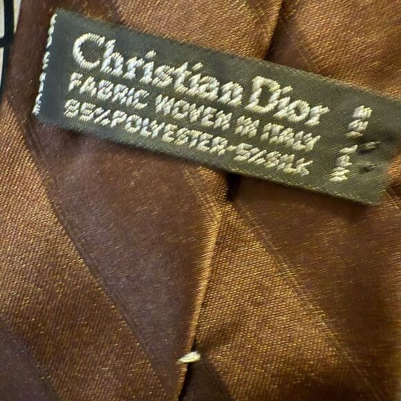 J. Garcia and Christian Dior Beige and Black Patterned Tie and brown tie - Picture 6 of 7